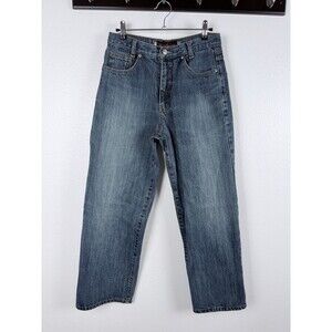 Rare Micros Y2K Baggy Skater Jeans Tag 16 Waist 27.5 Dark Wash Streetwear